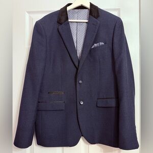 Eleganza uomo Navy Blazer with Black Trim